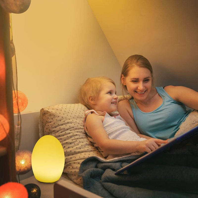 مصباح ليلي على شكل بيضة LED من ، 8 بوصة، متغير الألوان 16 لون، قابل لإعادة الشحن مع جهاز تحكم عن بعد، إضاءة زخرفية قابلة للتعتيم لتزيين المنزل/الحفلة/الزفاف/الحديقة (نسخة بالأقدام) - Image 3