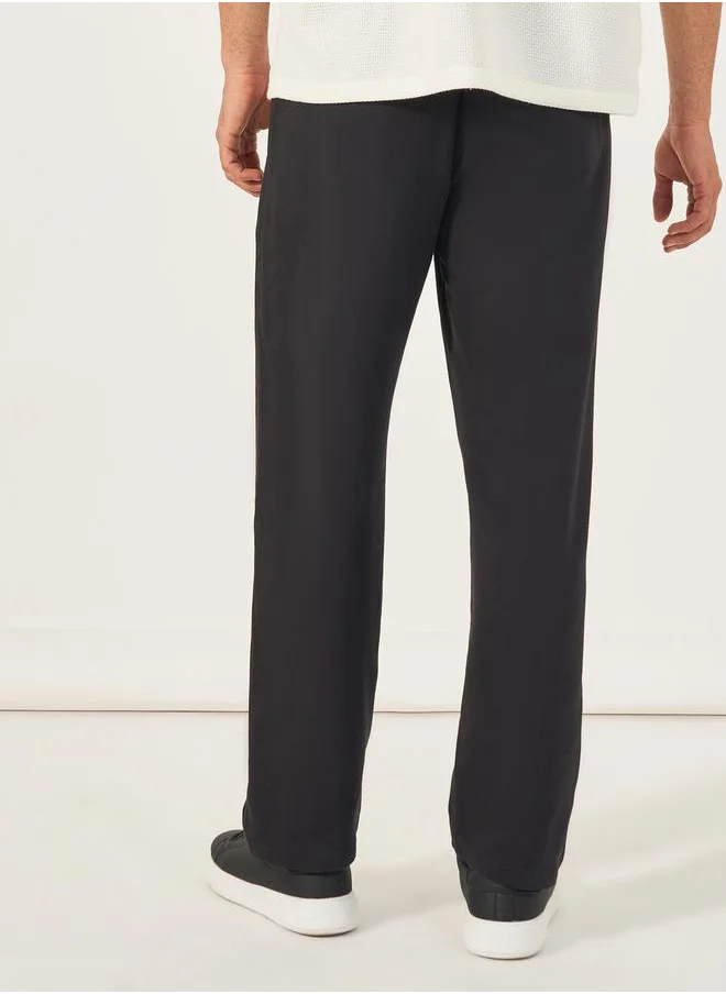 Styli Essential Print Relaxed Fit Open Hem Joggers