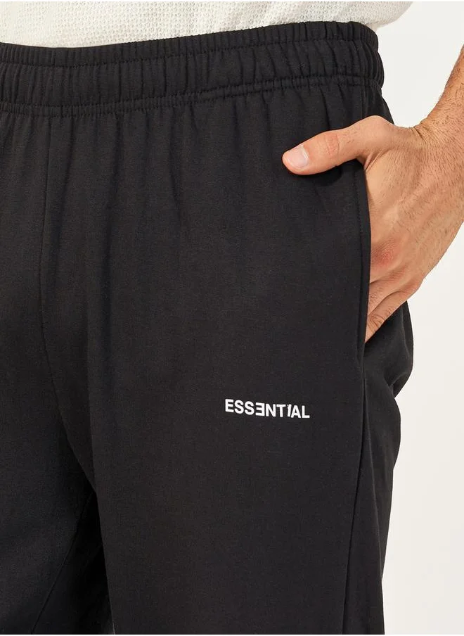 Styli Essential Print Relaxed Fit Open Hem Joggers