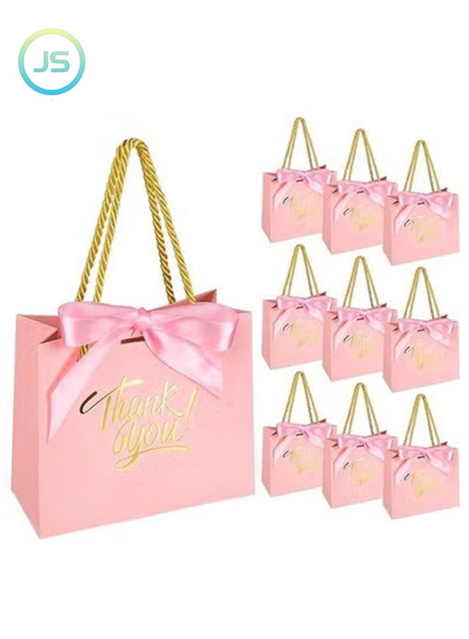 جي أس 9 أكياس هدية الشكر ، مع مقبض 5.5 × 2.4 × 4.7 بوصة صغيرة مع القوس هدية كيس الطرف هدية طفل هدية ، عرس ، هدية الطرف ، عيد ميلاد كيس من الورق بالجملة - Image 1
