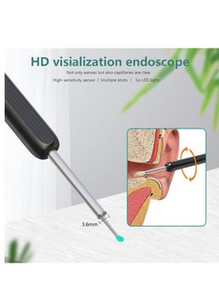 EHOME Ear Wax Removal, Wi-Fi Visible Wax Elimination Spoon with 4 Soft Silicone Ear Scoops, Wireless Ear Endoscope 1296P HD with LED Light for iPhone, iPad, Android Phones  - Image 4