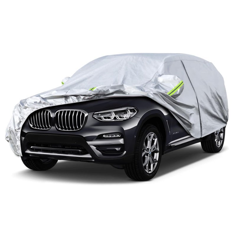 Koukou SUV Car Cover Custom Fit BMW X3X3 M from 2003 to 2025 Waterproof Car Cover All Weather for Automobiles Outdoor Indoor with Zipper Door Sun Rain Dust Snow Protection