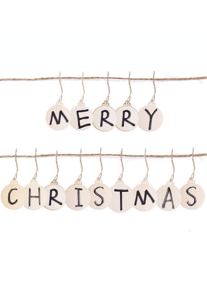 ماكس فن 120 قطعة شرائح خشبية 3.5 خشبية يمكنك صنعها بنفسك زينة عيد الميلاد دوائر خشبية مثقوبة غير مكتملة للحرف المركزية أقراص خشبية مستديرة زينة معلقة - Image 2