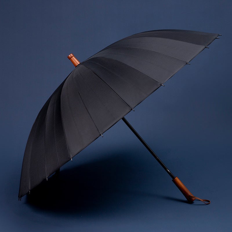 24-Bone Long-Handled Automatic Umbrella Customized Men'S Reinforced Windproof Umbrella Thickeneded Business Umbrella Printed Logo Advertising Umbrella - Image 4