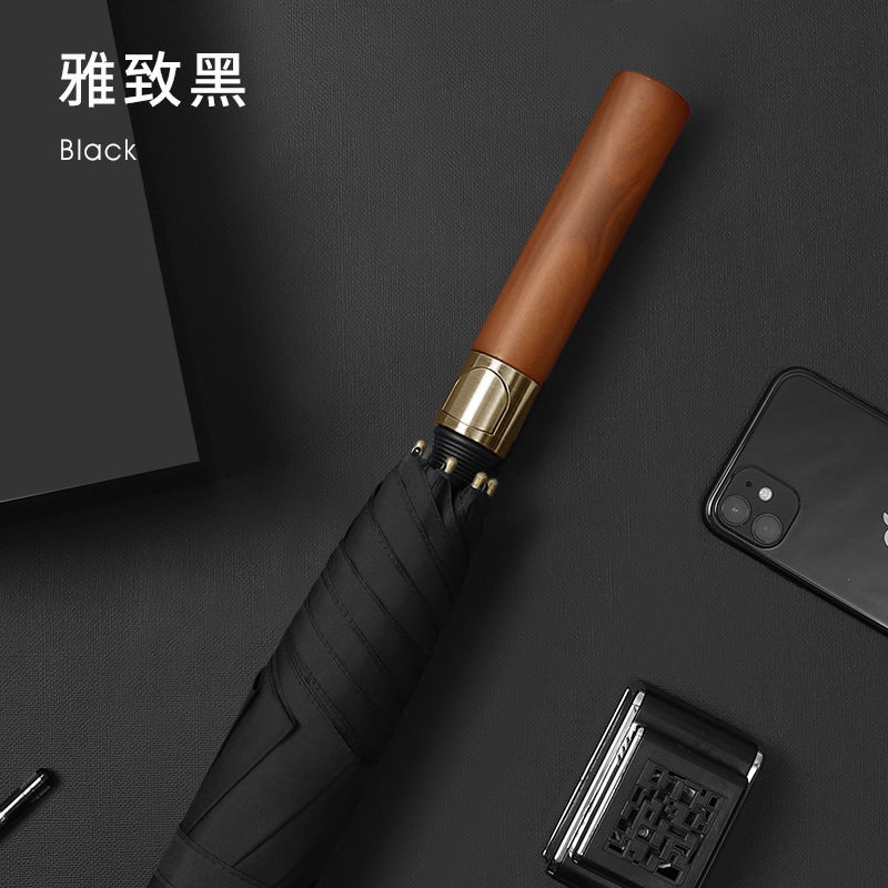 24-Bone Long-Handled Automatic Umbrella Customized Men'S Reinforced Windproof Umbrella Thickeneded Business Umbrella Printed Logo Advertising Umbrella - Image 5