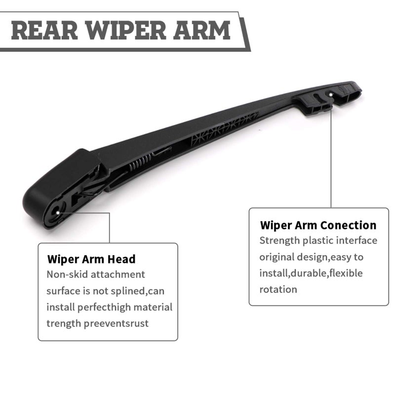 HODEE Rear Wiper Arm Blade Nut Set Replacement for Subaru Forester 2006-2020,Outback Impreza 2005-2017,Tribeca,Impreza,Legacy,Back Windshield Wiper Assembly with Window Wiper Cap Cover Accessories - Image 4