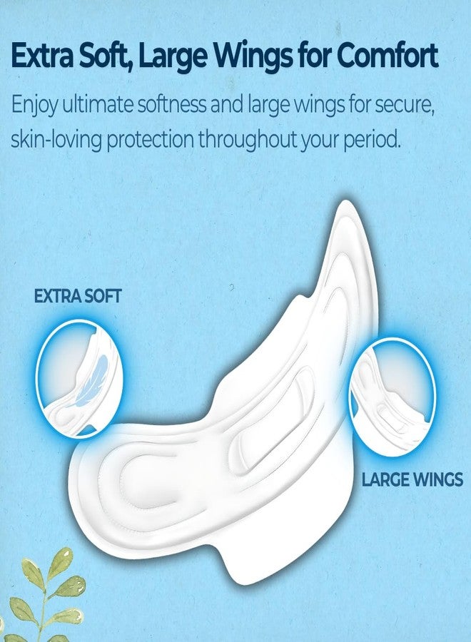 Hush Protec+ Sanitary Pads for Women XL 280mm | Pack of 4 | Total 24 Pads | Cotton Sanitary Pads | Pads for Periods | Extra Soft Large Wings | Leak Lock Protection - Image 2