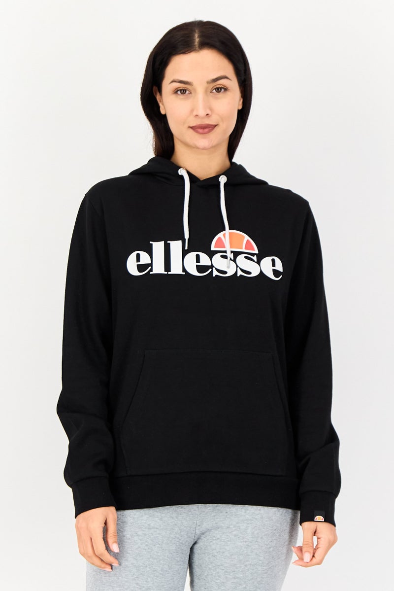 Ellesse هودي خارجي طويل الأكمام للنساء، رياضي، أسود - Image 1