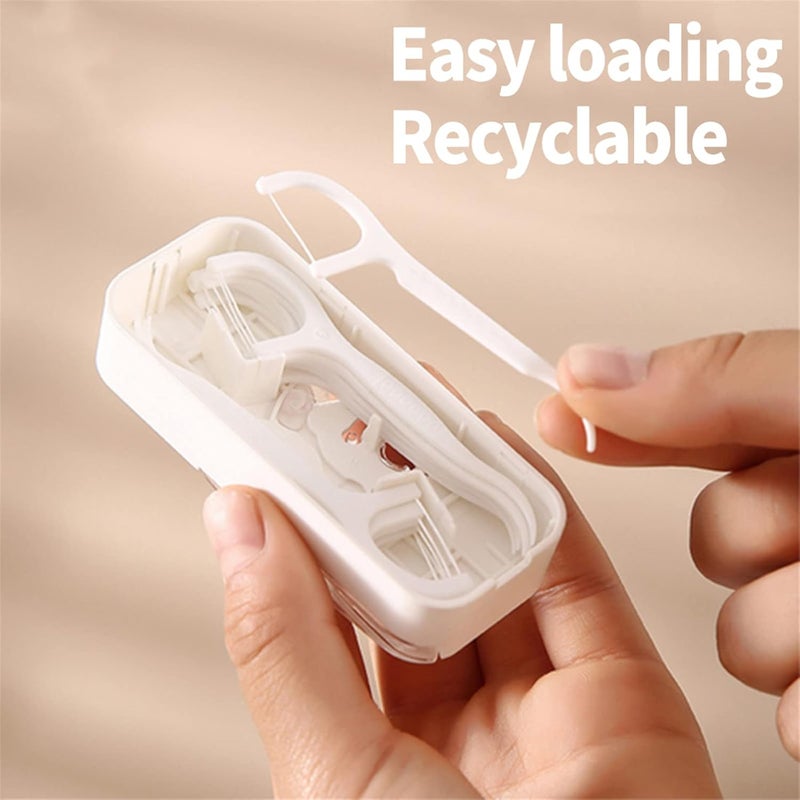 cheekyglo Portable Floss Dispenser, Dental Floss Portable Case Dental Floss Dispenser, 12Pcs Portable Dental Floss Stick Toothpicks Teeth Cleaning Tools (Multi-Colored) - Image 3