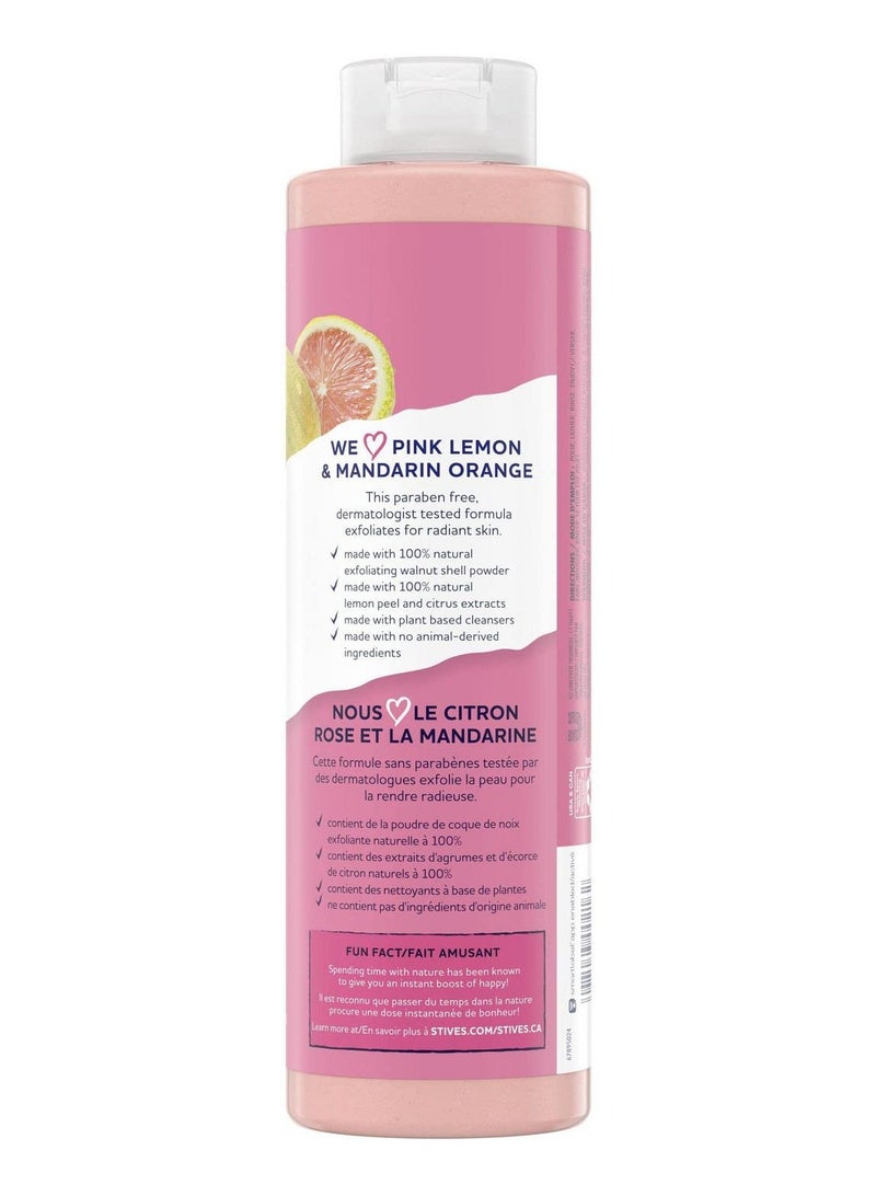 ST. Ives Exfoliating Body Wash Pink Lemon and Mandarin Orange Extracts Shower Gel for Women 100 Percent Natural Extracts Cruelty Free Paraben Free 650ml Transparent - Image 3