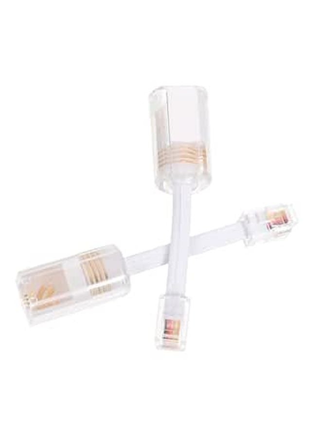 2pcs White 360 Rotating Anti Tangle Cord Detangler for Landline Phone Receiver Cable - Image 1
