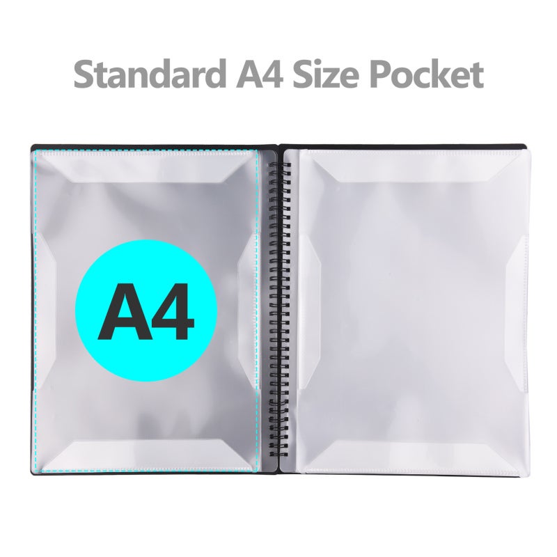 Flatsons Music Score Folder: 40 A4 PP Pockets - Durable Open Style Design Music Sheet Holder for Guitar Violin Piano Players - Image 5