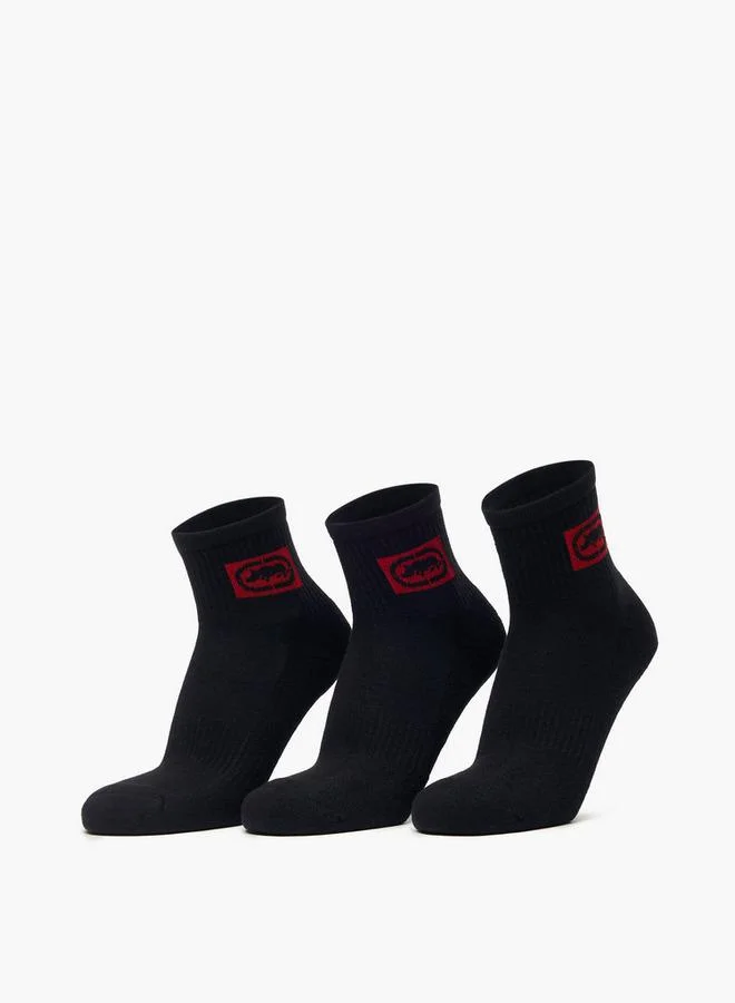 Set of 3 - Ecko Unltd Logo Detail Ankle Length Socks