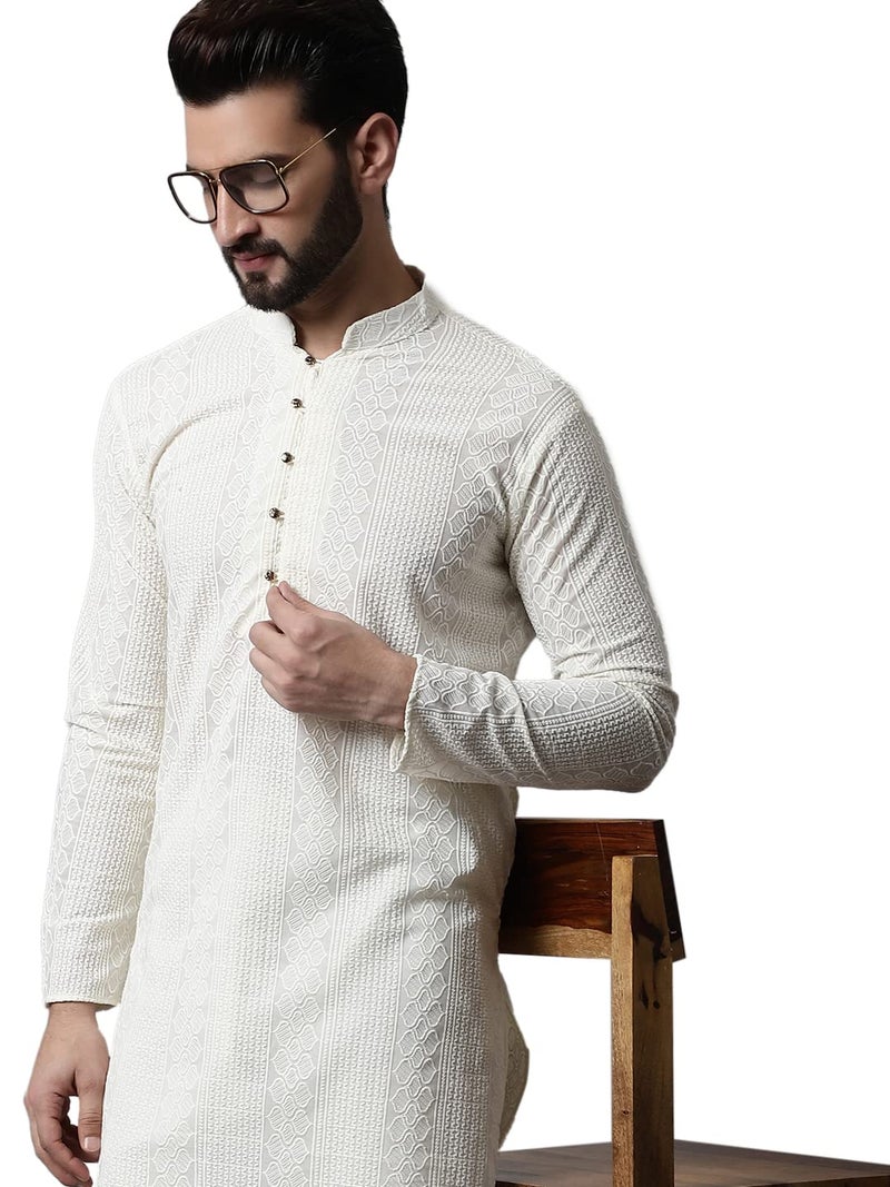 jompers طقم جومبرز للرجال من القطن المطرز - تصميم زهور كلاسيكي - Image 5