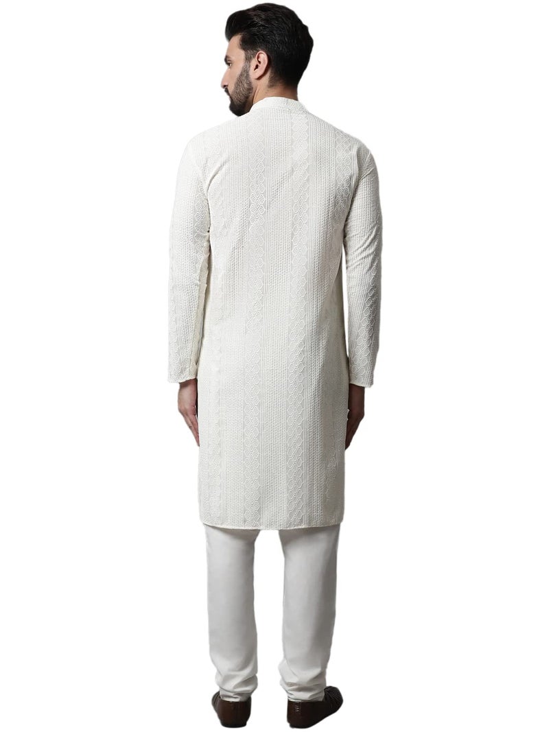 jompers طقم جومبرز للرجال من القطن المطرز - تصميم زهور كلاسيكي - Image 2