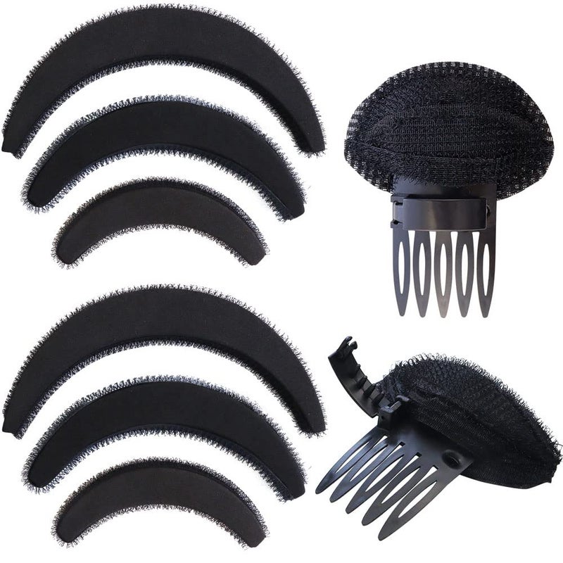 NAIHOD 10 Pieces Hair Volume Increase Puff Sponge Bump It Up Hair Accessories Set for DIY Women Girls Updo Hair Styling Tools - Image 1