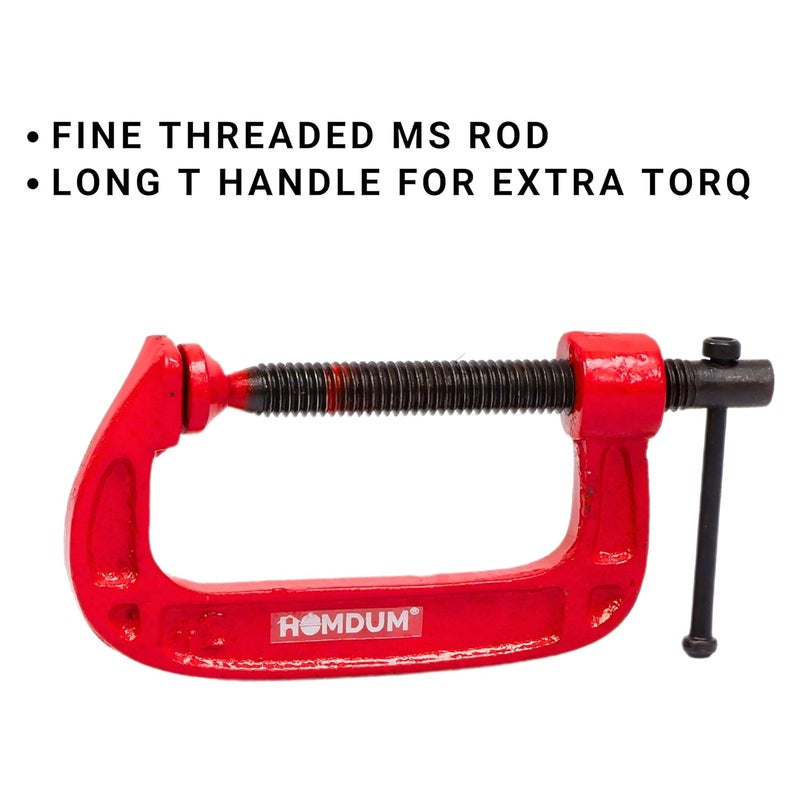 Homdum Heavy Duty G Clamp C Type Clamping Tool Set of 4 Pieces 3 inch - Image 4