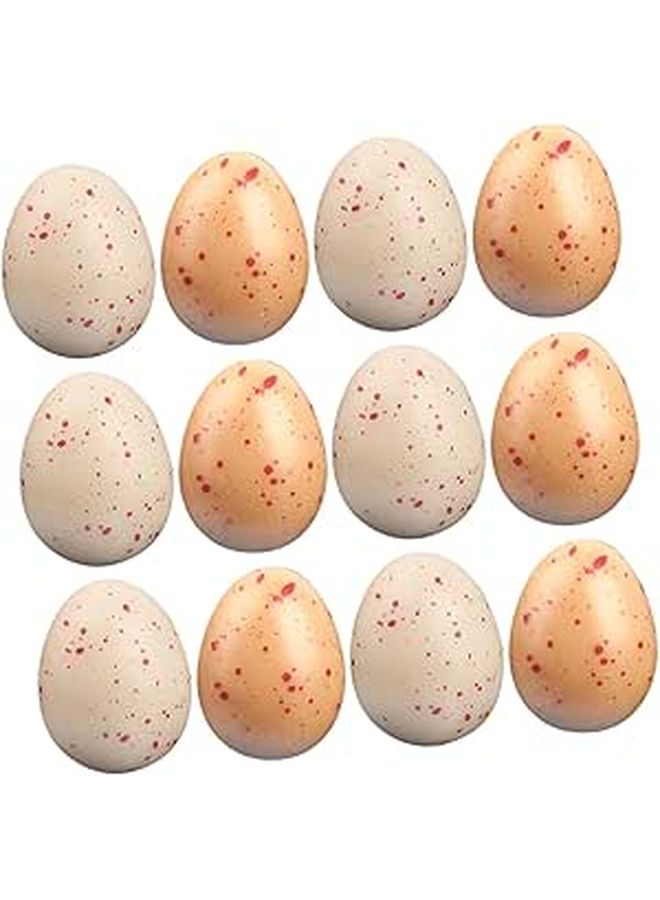 Realistic Artificial Chicken Eggs 20Pcs Set For Easter Party Decorations Toddler Toys - Image 1