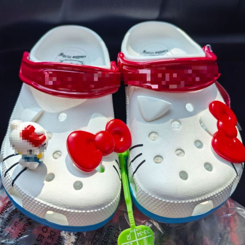 Hello Kt Cat Cros Joint Hello Kitty Cave Shoes Parent-Child Non-Slip Beach Shoes Slippers - Image 2