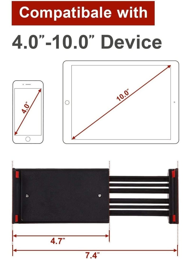 ELTRAZONE adjustable phone tripod floor stand/stand with bendable gooseneck for phone and iPad/tablet 4.7 inches to 10.6 inches - Image 3