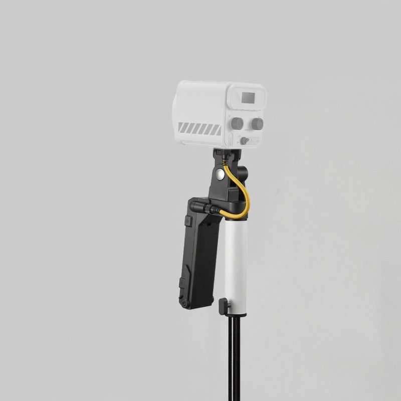 Battery Handle: Black ABS Material, One-hand Operation, V-mount Battery Compatible - Easy Installation, Lightweight Portable Video Light Accessory for ML60II Bi Outdoor Photography - Image 2