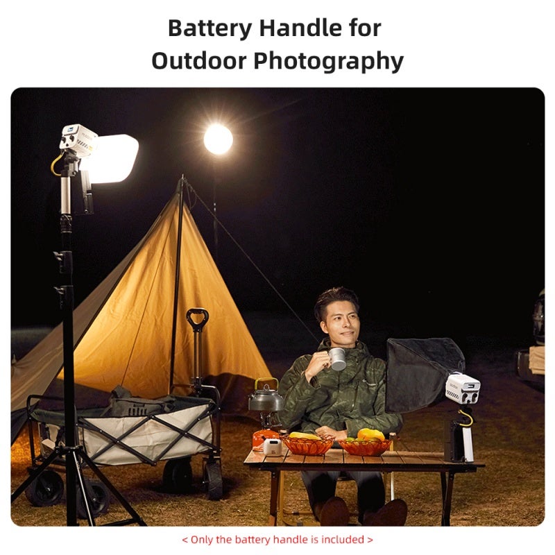 Battery Handle: Black ABS Material, One-hand Operation, V-mount Battery Compatible - Easy Installation, Lightweight Portable Video Light Accessory for ML60II Bi Outdoor Photography - Image 4