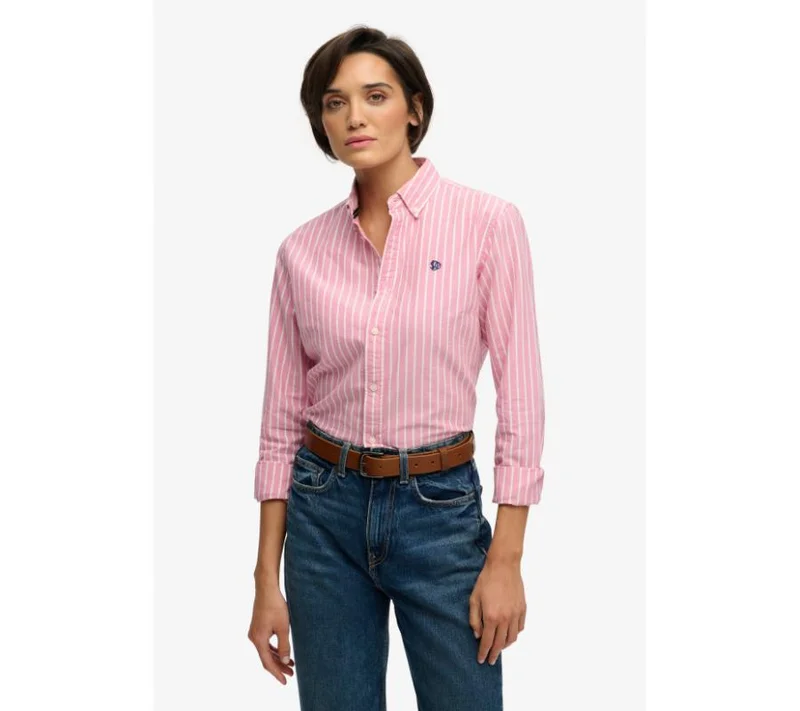سوبر دراي Slim Oxford Button Down Long Sleeve Shirt