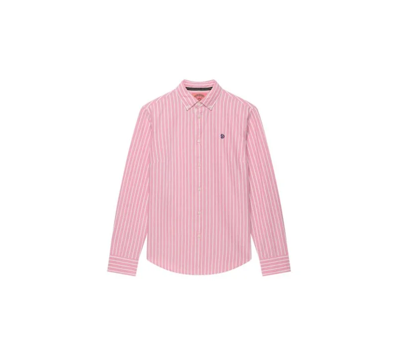 سوبر دراي Slim Oxford Button Down Long Sleeve Shirt