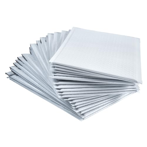 Progo #4 White Padded Bubble Lined Poly Mailer Bag for Shipping and Packing, Tear-proof, Water-resistant and Lightweight Envelopes, 9.5 x 13.5 inches, Postal Self-Seal Adhesive Opaque Bags. (10) - Image 1