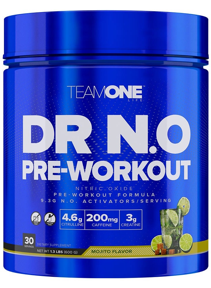 دكتور ن.أ مكمل غذائي قبل التمرين معزز أكسيد النيتريك بنكهة موهيتو 30 حصة