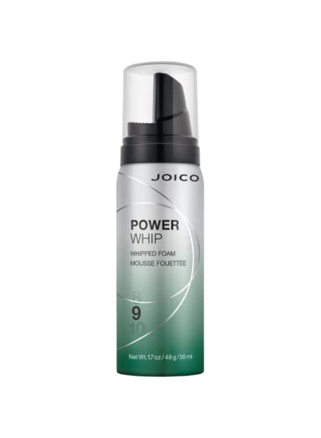 Joico Power Whip Whipped Foam For Most Hair Types Add Volume Body Thermal Heat Humidity Pollution Protection Boost Shine Control Frizz Flyaways Silicone Paraben Free 17 Fl Oz - Image 1