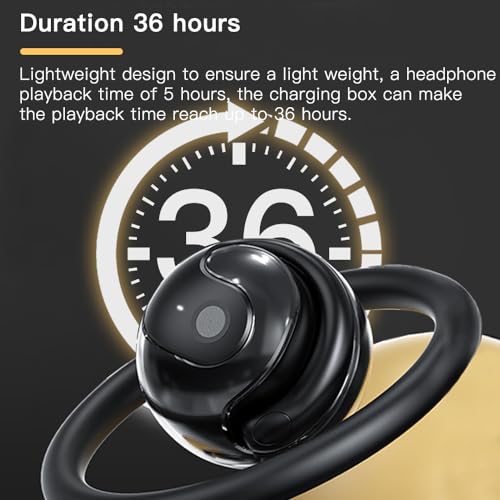 sunshot Ows Hanging Earphones 5.4 Bluetooth , Air Conduction Wireless Bluetooth Earphone, Bluetooth BT 5.4 Low Latency, Open Ear Headphones IPX5 Waterproof and Noise Reducing Touch Sports Earphones Purple - Image 4