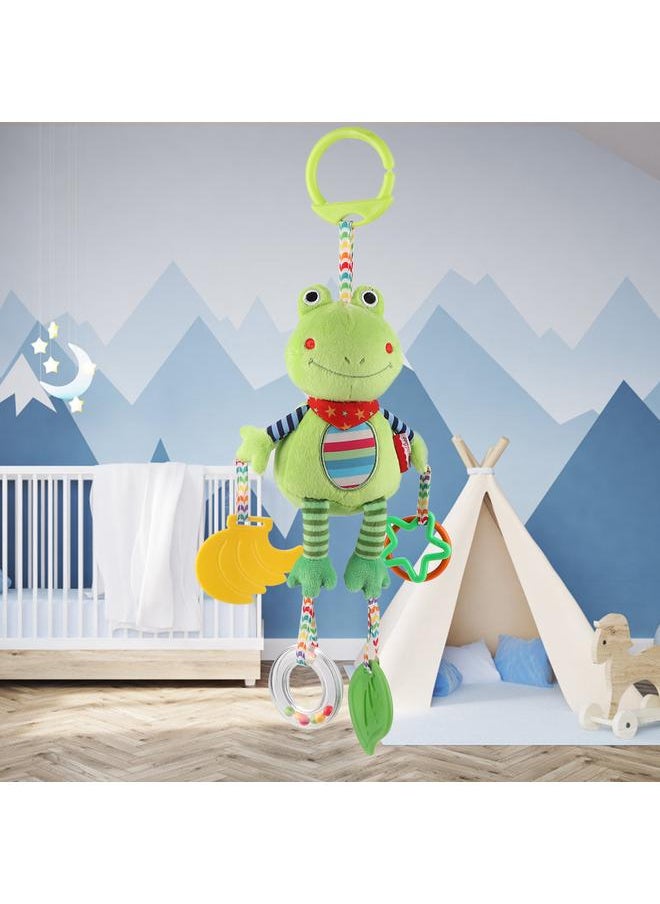 Thoraya - Multi functional Baby Bed Crib Cot Stroller Cartoon Hanging Toy Educational Plush Toy(Frog) - Image 1