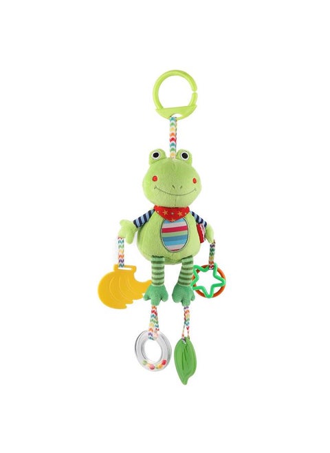 Multi functional Baby Bed Crib Cot Stroller Cartoon Hanging Toy Educational Plush Toy(Frog)