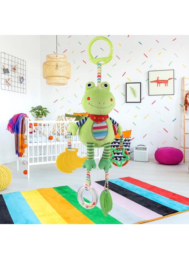Thoraya - Multi functional Baby Bed Crib Cot Stroller Cartoon Hanging Toy Educational Plush Toy(Frog) - Image 1