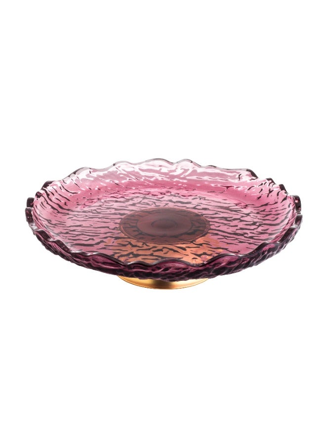 Host Luxury Glass Serving Platter With Base 45 cm - Image 1