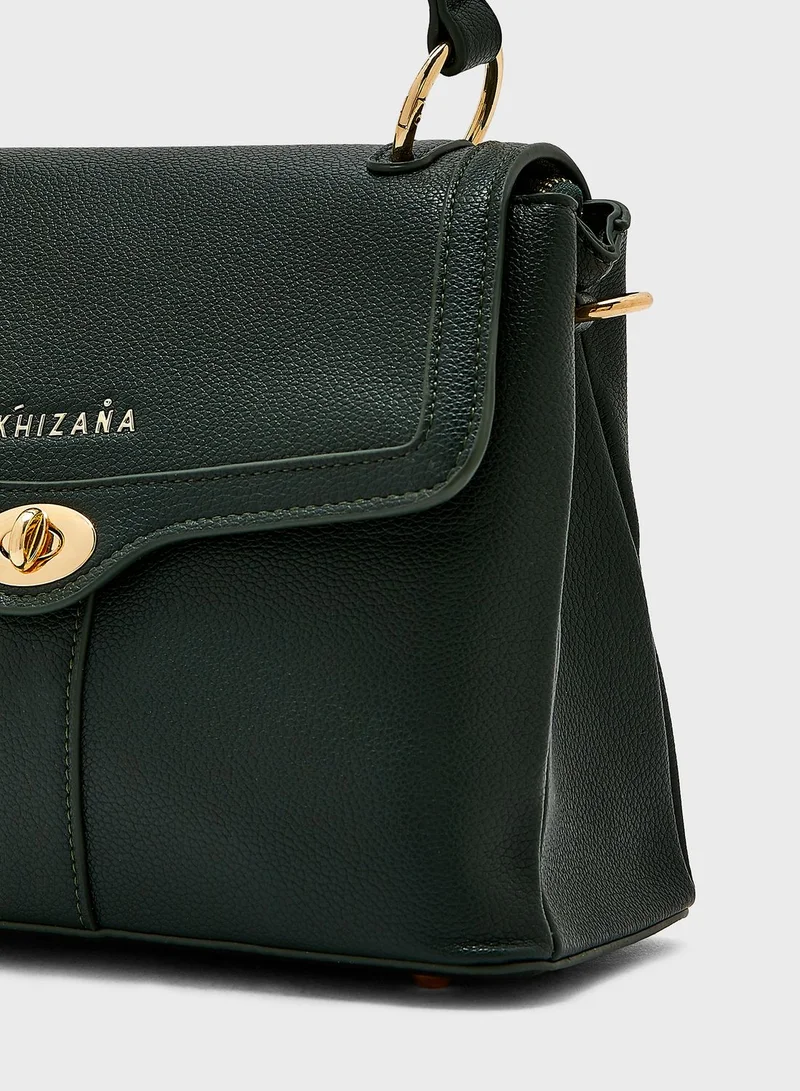 Khizana Decorative Clasp Satchel Bag