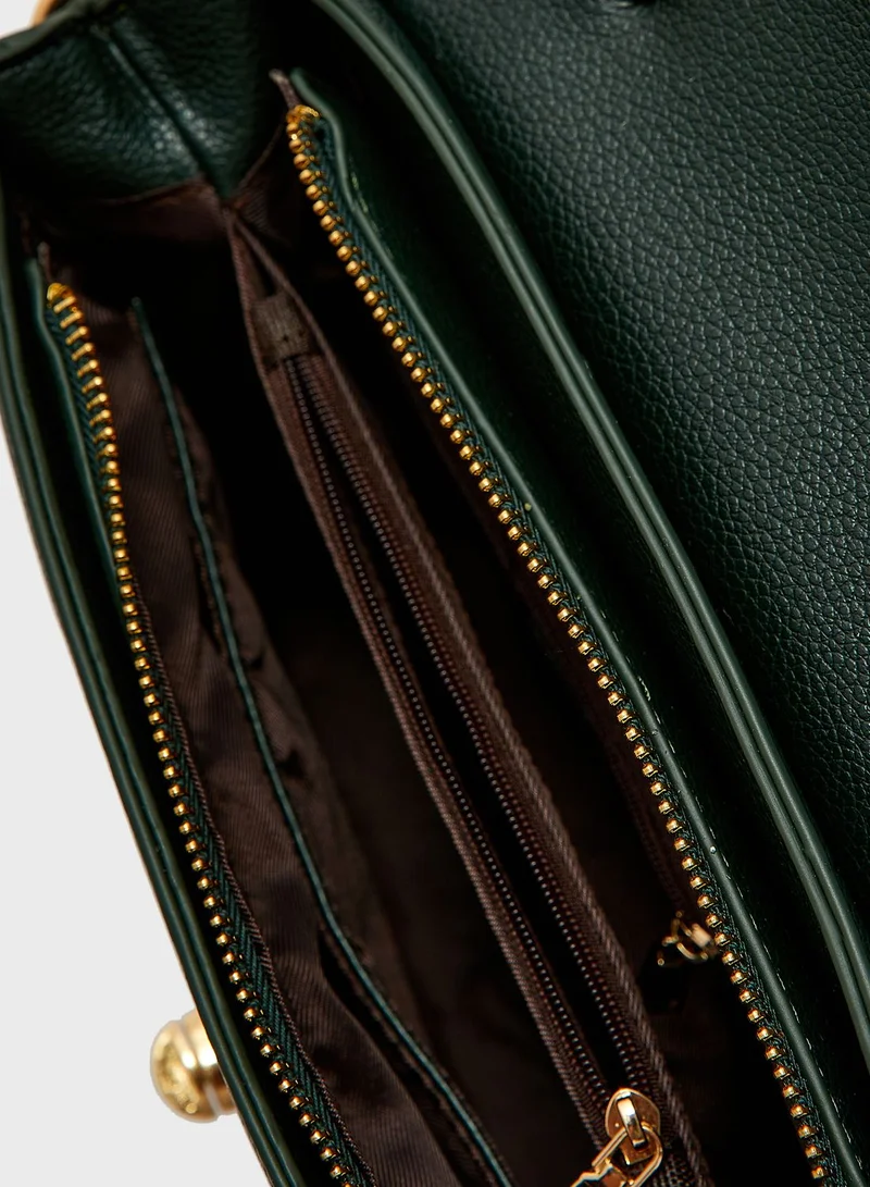 Khizana Decorative Clasp Satchel Bag