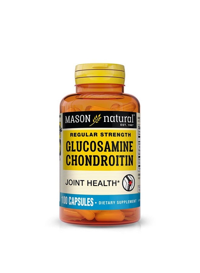 MASON NATURAL Glucosamine Chondroitin Regular Strength with Vitamin C - Supports Joint Health, Improved Flexibility and Mobility, 100 Capsules - Image 1