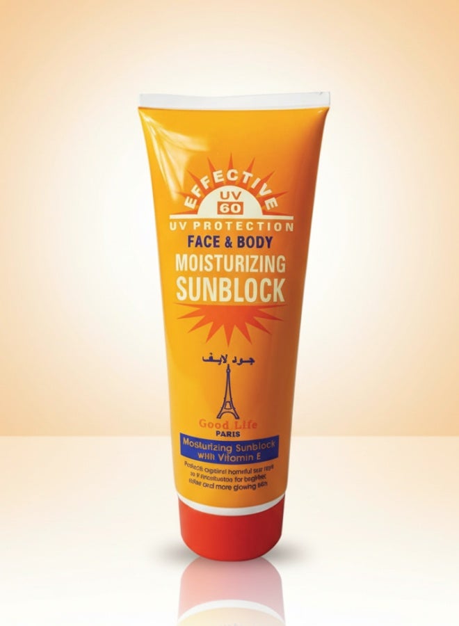 Face and Body Moisturizing Sun Block with Vitamin E 170 g UVA UVB Protection Brightening Hydrating Sunscreen Cream