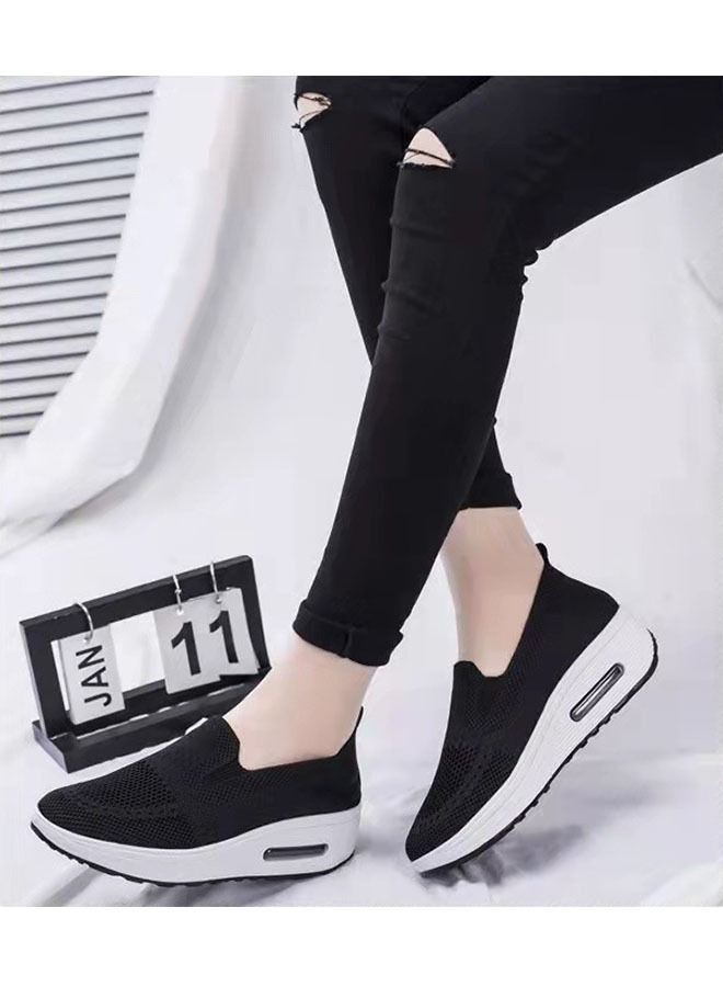 ZCM-HAPPY Fashion Ladies Slip On Thick Sole Air Cushion Shoes Rocking Shoes Dance Shoes Soft Sole Comfortable Women's Shoes - Image 2