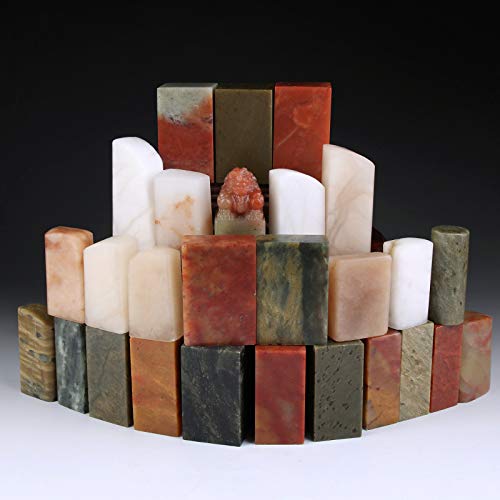 Semli 27 pcs/Set Stone Seal Set Chinese Name Stamp Stone Seal Letter Sealing Blank Stamp for Painting Calligraphy Art Supply - Image 1