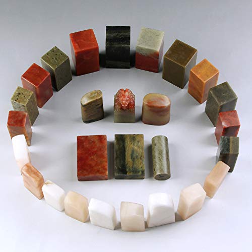 Semli 27 pcs/Set Stone Seal Set Chinese Name Stamp Stone Seal Letter Sealing Blank Stamp for Painting Calligraphy Art Supply - Image 3