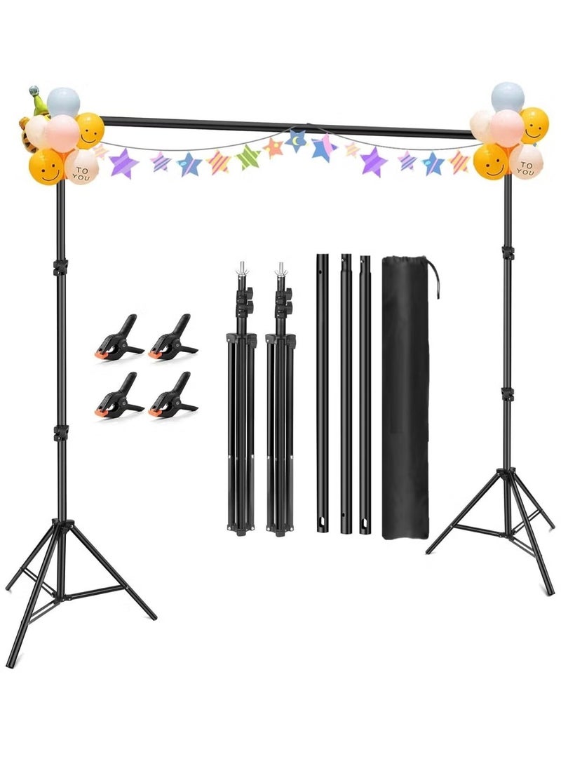 رات سو طقم حامل خلفية للتصوير الفوتوغرافي في الاستديو قابل للتعديل - أسود - Image 1