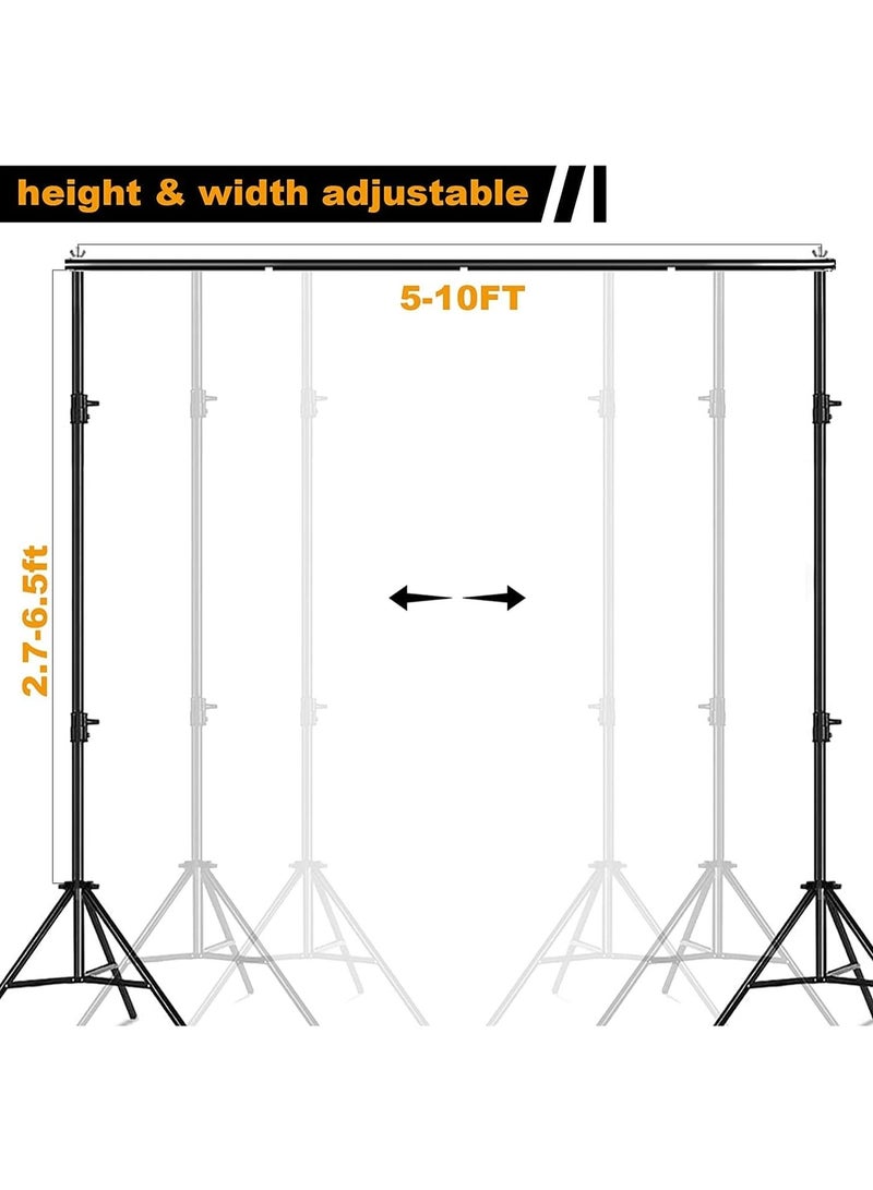 رات سو طقم حامل خلفية للتصوير الفوتوغرافي في الاستديو قابل للتعديل - أسود - Image 2