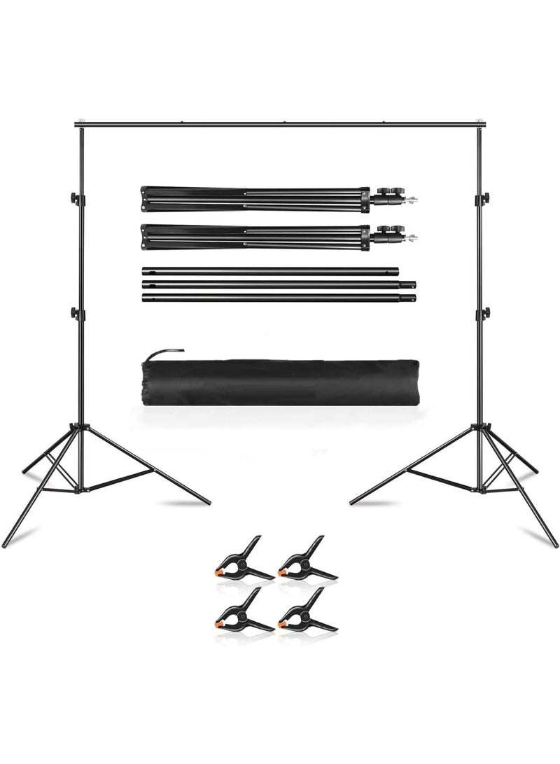 رات سو طقم حامل خلفية للتصوير الفوتوغرافي في الاستديو قابل للتعديل - أسود - Image 3