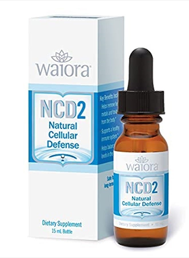 Waiora قطرات زيويت نCD2 السائلة المنشطة، قطرات زيويت سائلة/مخلوطة في الطعام/المشروبات، تطهير الجسم الطبيعي ودعم المناعة، قطرات زيويت سائلة متوازنة pH طبيعية - 1 زجاجة - 15 مل - Image 1