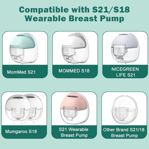 BDICOVE 2 Set Full Milk Collector Cup Flange 24mm Compatible with S18/S21/S23 Breast Pump Replacement Accessories,Extra Duckbill Valve&Diaphragm - Image 2