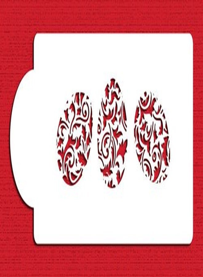 Designer Stencils Ornamental Eggs Cake Stencil, Beige/semi-transparent - Image 2