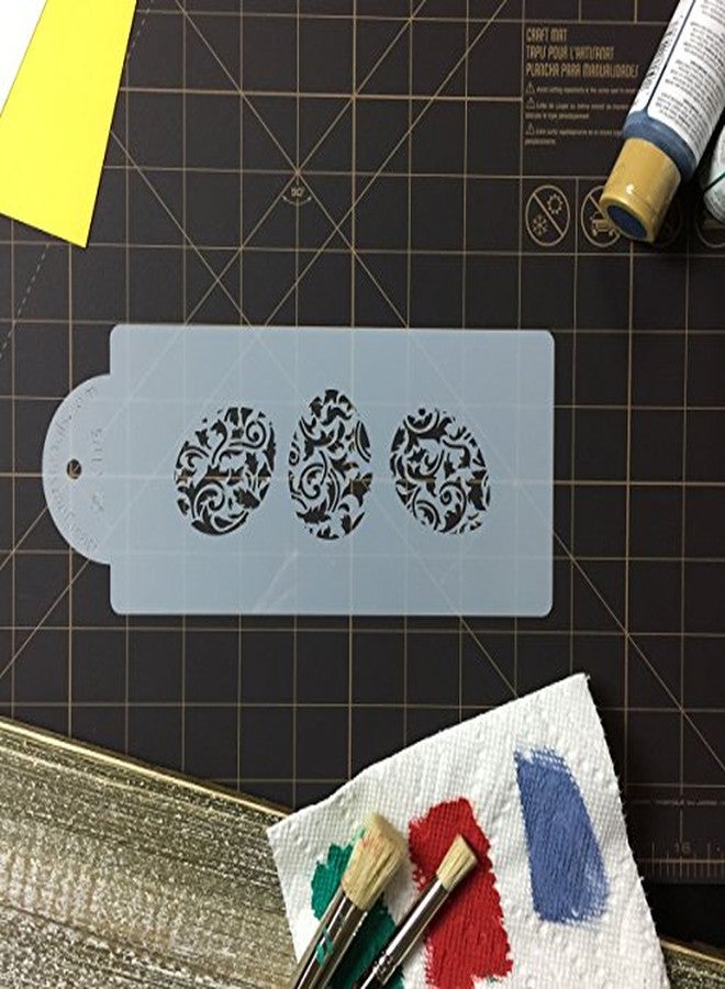 Designer Stencils Ornamental Eggs Cake Stencil, Beige/semi-transparent - Image 5